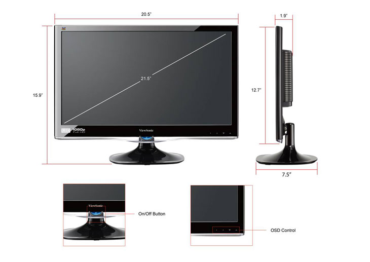 Экран 27 см. VIEWSONIC vx2250wm-led 22″ Widescreen Anti-glare LCD Monitor. VIEWSONIC vx2250. VIEWSONIC vx2250wm. Vx2450wm-led VIEWSONIC.